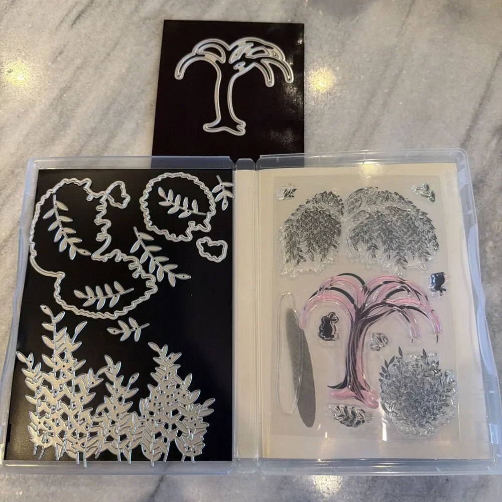 Stampin’ Up! Willow Tree Stamp Set & Dies Bundle EUC 158864